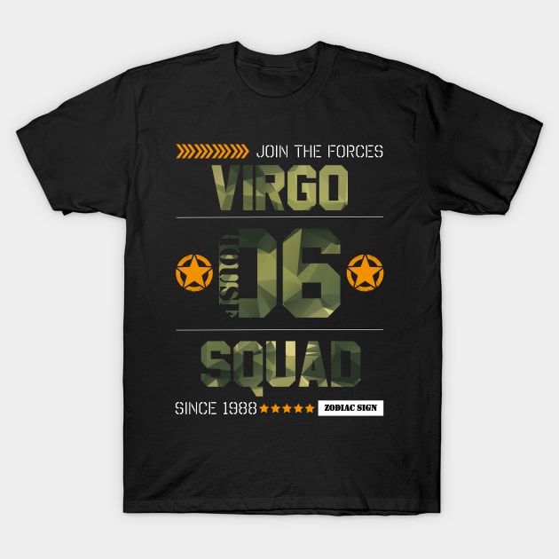 Zodiac Majesty Virgo Squad Camo T-Shirt by ZodiacMajesty